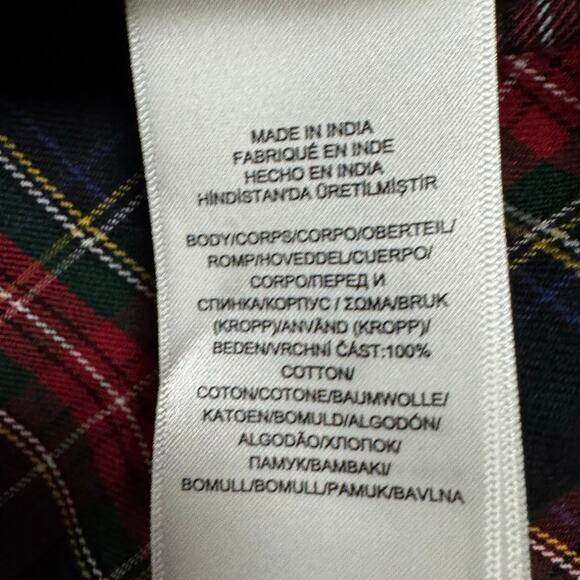 Ralph Lauren Tartan Plaid Button Up Shirt Size Small Petite - Picture 6 of 7